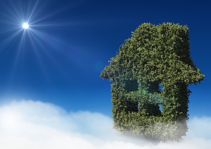Photo gratuit cloud mobiles environnement hypothécaire lumineux