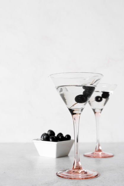 Photo gratuite cocktail de boisson alcoolisée martini