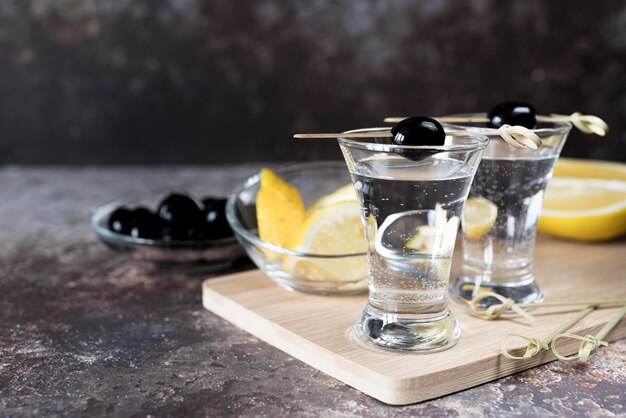 Cocktail de boissons alcoolisées Martini