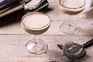 Photo gratuite cocktail brandy alexandre