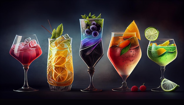 Un cocktail estival d'agrumes rafraîchissants et d'IA génératrice d'alcool