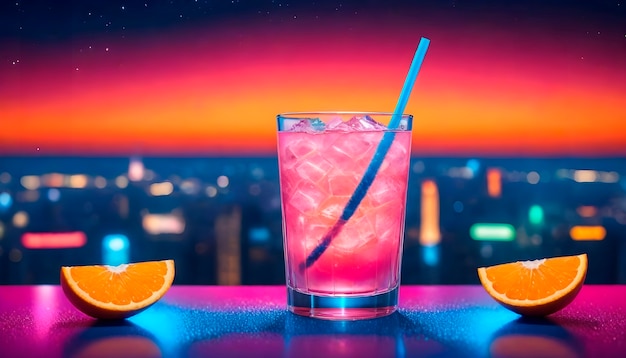 Photo gratuite cocktail rafraîchissant dans le style néo-futuriste