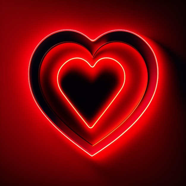 Un coeur rouge avec le mot amour dessus