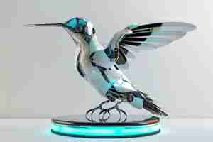 Photo gratuite un colibri robot futuriste