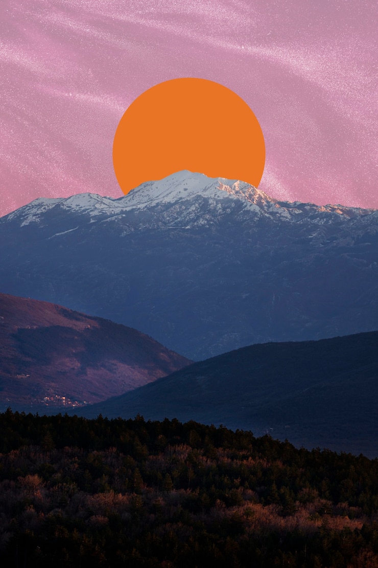 Photo gratuit collage de composition de paysages