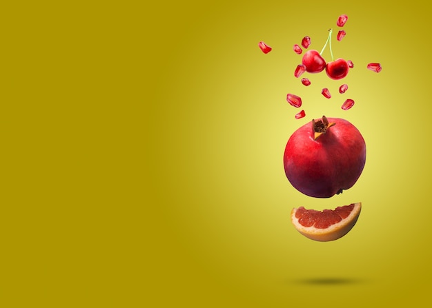 Collage de textures de fruits 3d