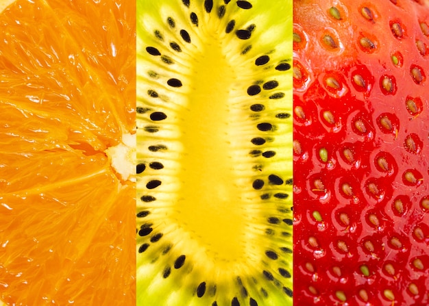 Photo gratuite collage de textures de fruits