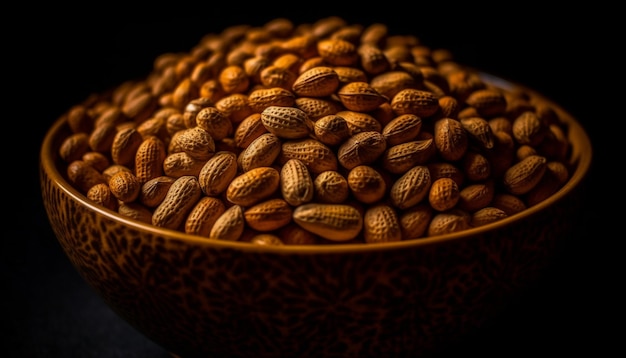 Photo gratuite collation saine fruits et noix biologiques frais ia générative