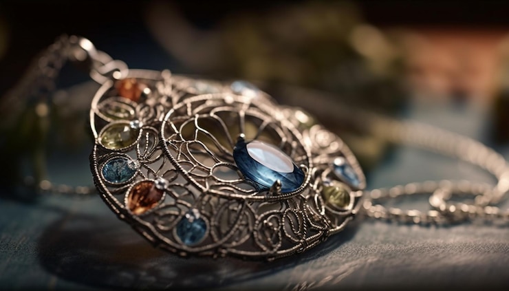Photo gratuit collection de bijoux en métal brillant un glamour intemporel généré par l'ia