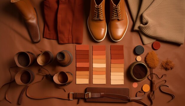 Collection de chaussures en cuir pour hommes choix de mode générés par l'IA