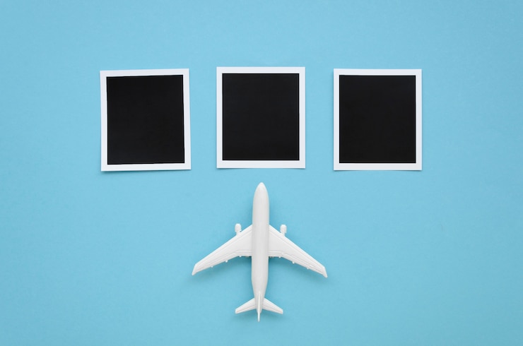 Photo gratuit collection de photos et avion