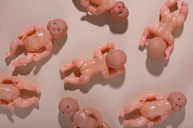 Collection de poupées en plastique pour enfants