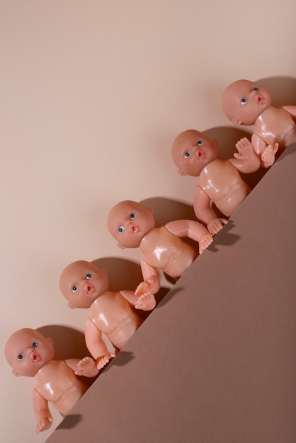 Collection de poupées en plastique pour enfants
