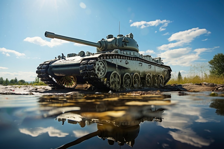 Photo gratuit combats militaires pendant la guerre avec des chars