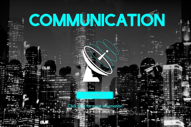 Communication broadcast connection concept de télécommunication par satellite