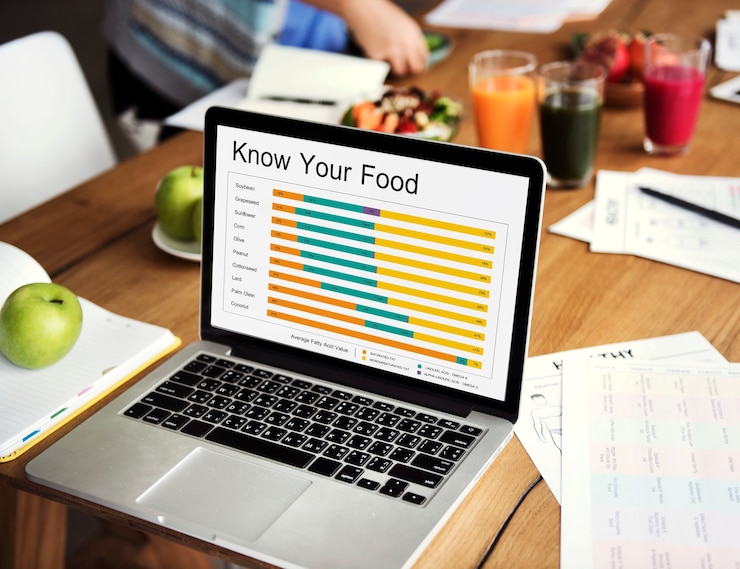 Photo gratuit comparaison de la valeur nutritive aliments diététique