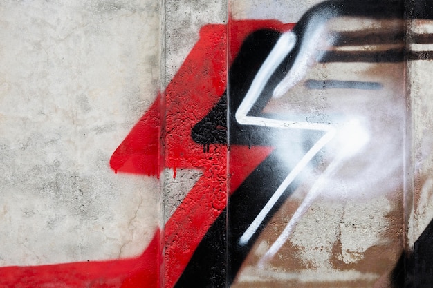 Photo gratuite composition abstraite de graffitis muraux