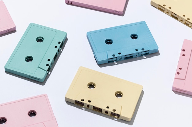 Composition avec cassettes vintage