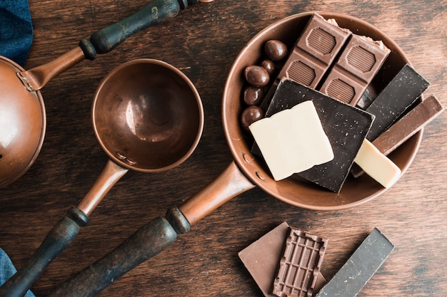 Composition de chocolat délicieux