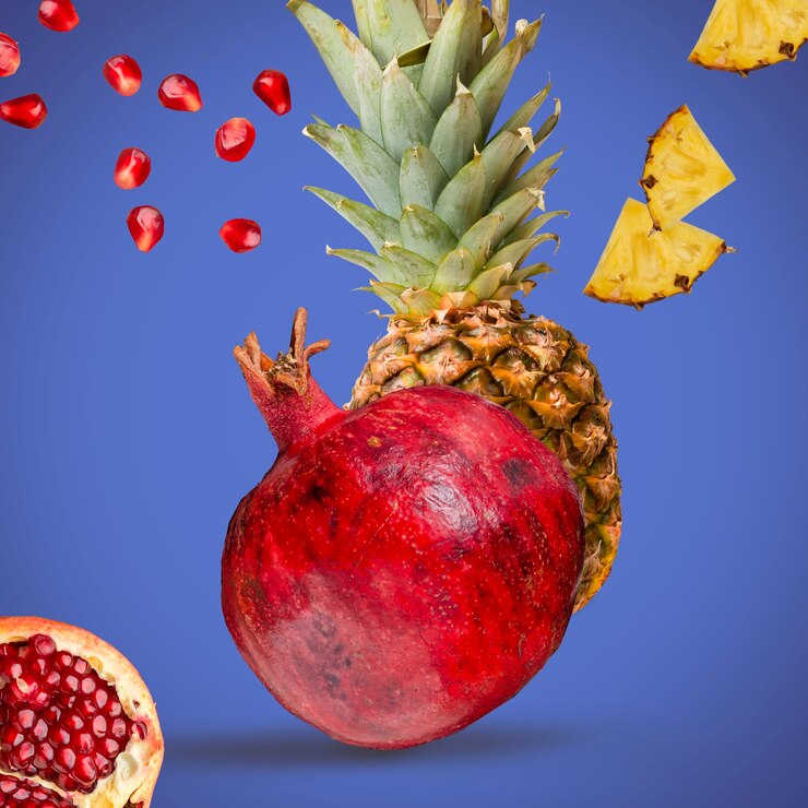 Photo gratuit composition créative avec texture de fruits et couleurs vives