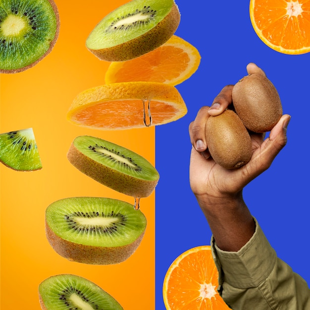 Composition du concept de texture de fruits