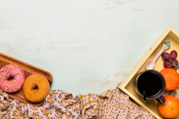 Composition du petit déjeuner sucré