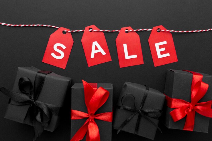 Photo gratuit composition des éléments de vente vendredi noir