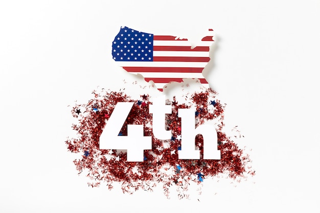 Composition festive des éléments du 4 juillet
