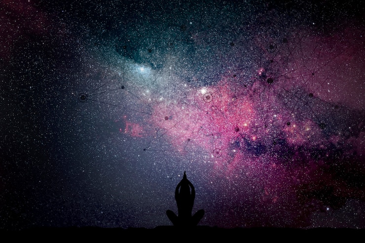 Photo gratuit composition de fond d'écran astral fantastique