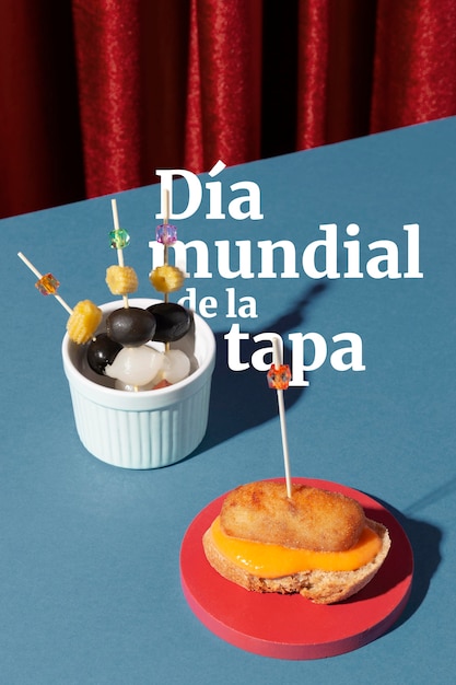 Photo gratuite composition de la journée mondiale des tapas