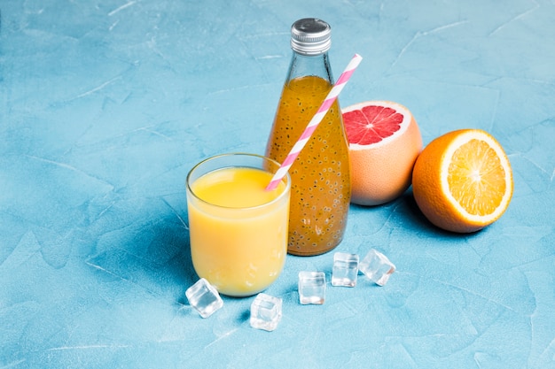 Composition de jus d&#39;orange et de pamplemousse