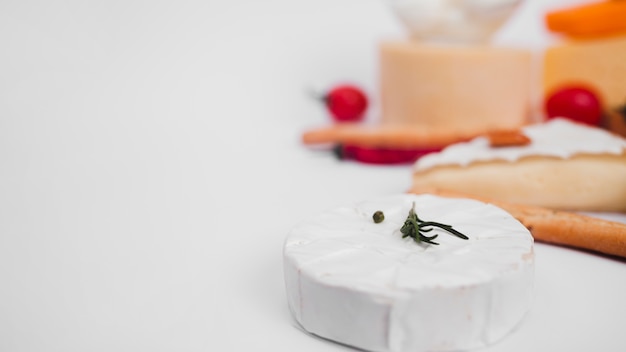 Photo gratuite composition de mozzarella