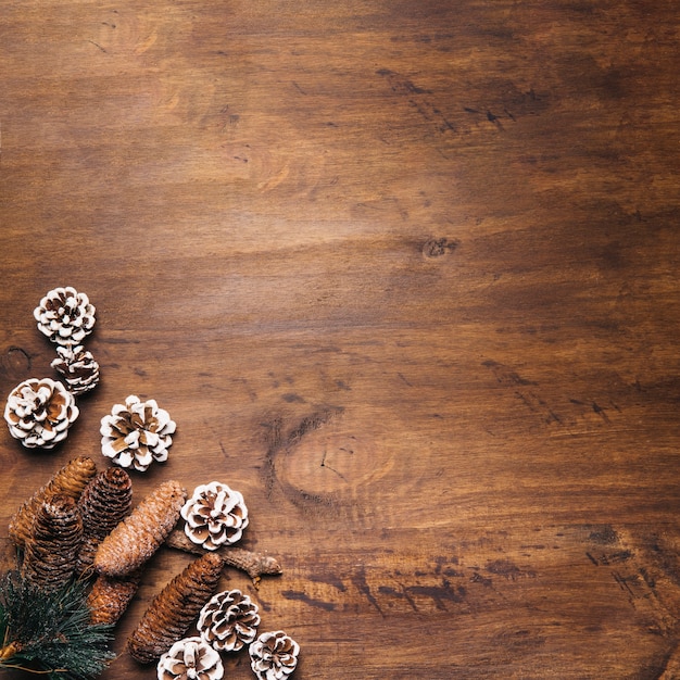 Composition de Noël avec espace en haut à droite