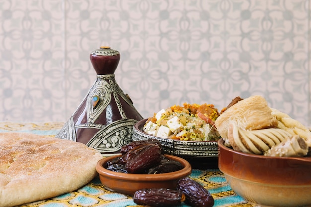 Composition de nourriture arabe pour le ramadan