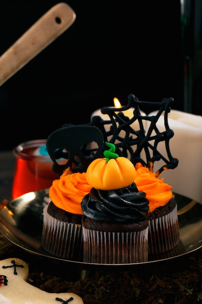 Photo gratuite composition de nourriture pour la fête d'halloween