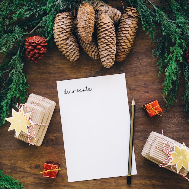 Composition pour Noël avec lettre