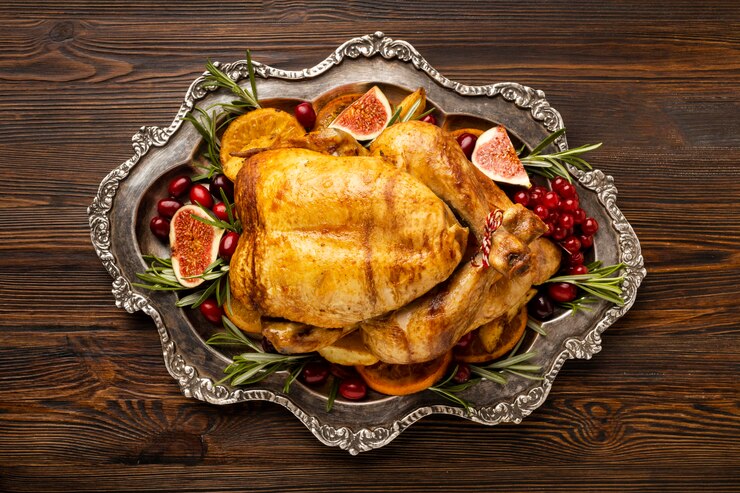 Photo gratuit composition de repas de noël festif à plat