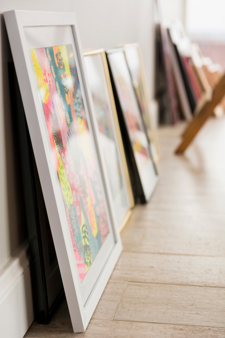 Photo gratuit composition d'un studio d'art moderne
