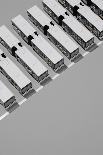 Composition des transports publics à angle élevé