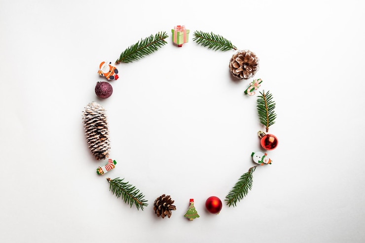 Photo gratuit composition de vacances de noël