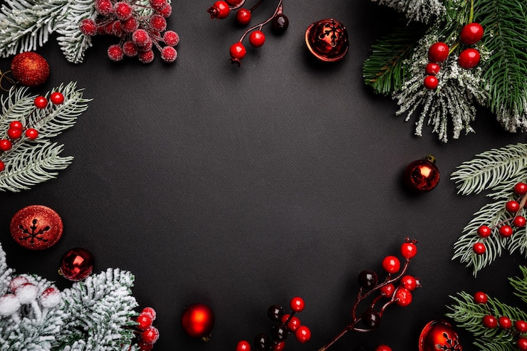 Photo gratuit composition de vacances de noël