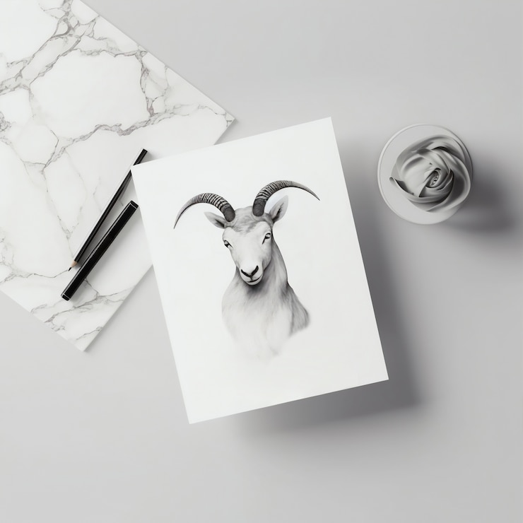 Photo gratuit concept d'astrologie avec dessin du bélier
