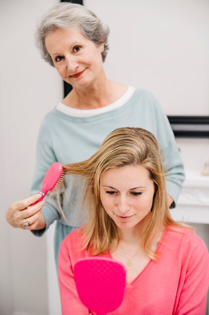 Concept de beauté avec la mère et la fille