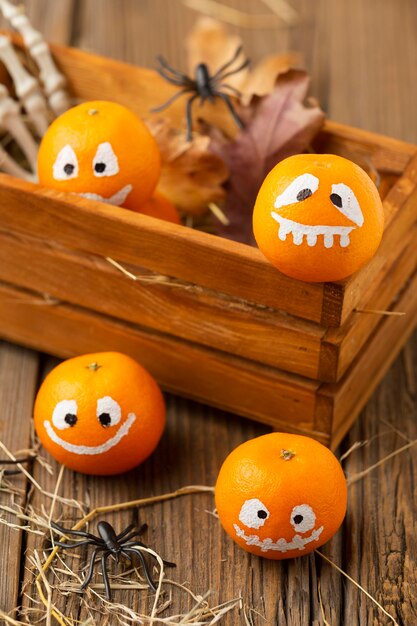 Concept de citrouilles d'halloween gros plan