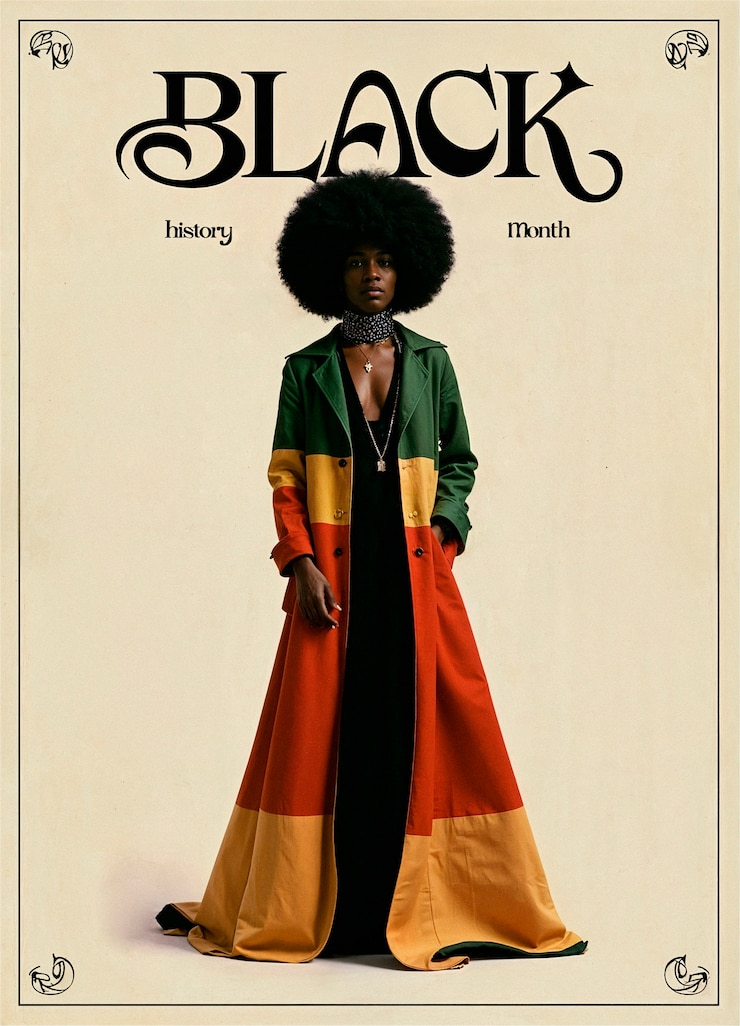 Photo gratuit le concept de couverture du mois de l'histoire noire