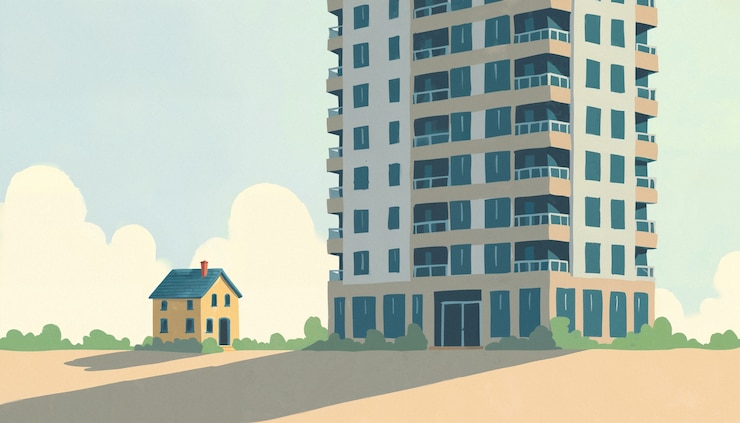 Photo gratuit le concept de crise du logement illustré