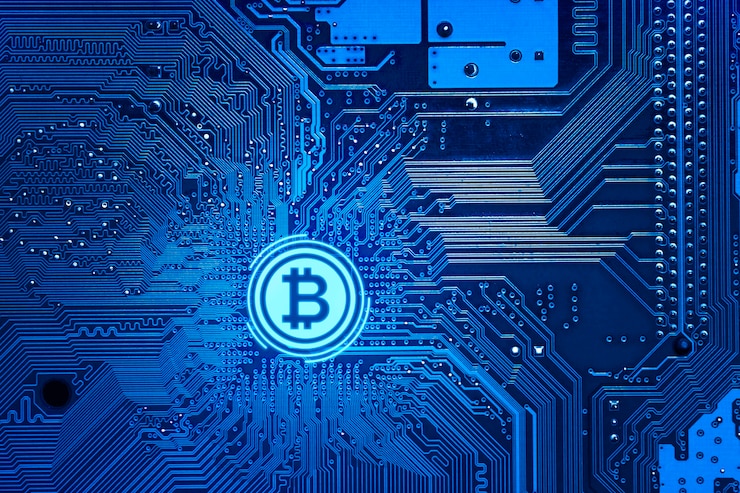 Photo gratuit concept de crypto-monnaie avec pièce de monnaie