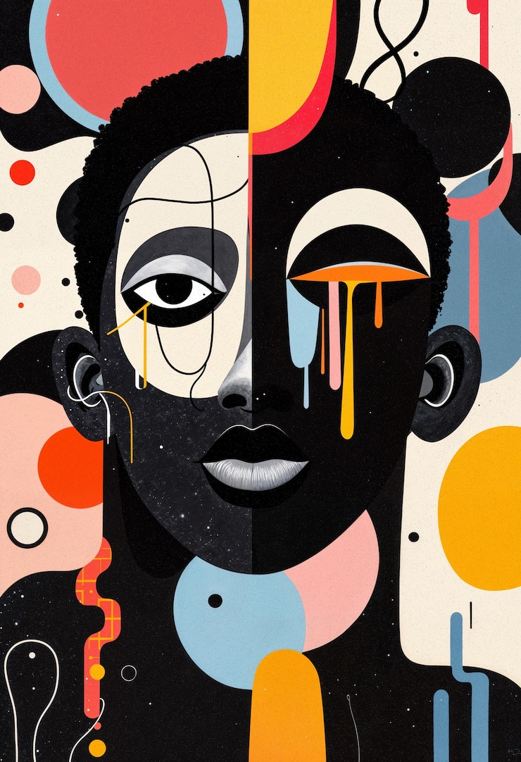 Photo gratuit le concept de dadaïsme abstrait