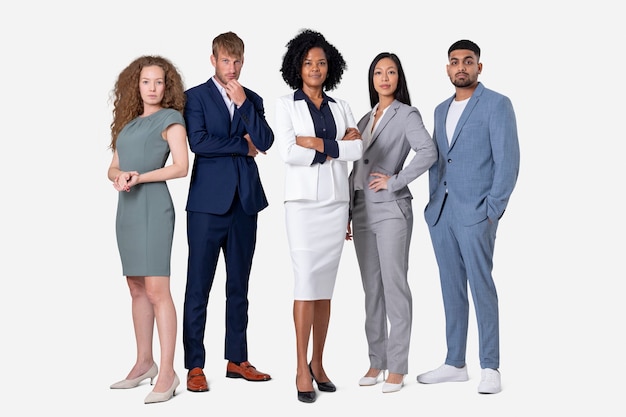 Concept de diversité et de travail d'équipe de gens d'affaires confiants