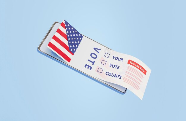 Concept d'élections américaines avec drapeau américain